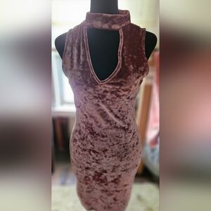 Velvet sleeveless mini dress i'm sorry, dress has no tags, but it's a medium